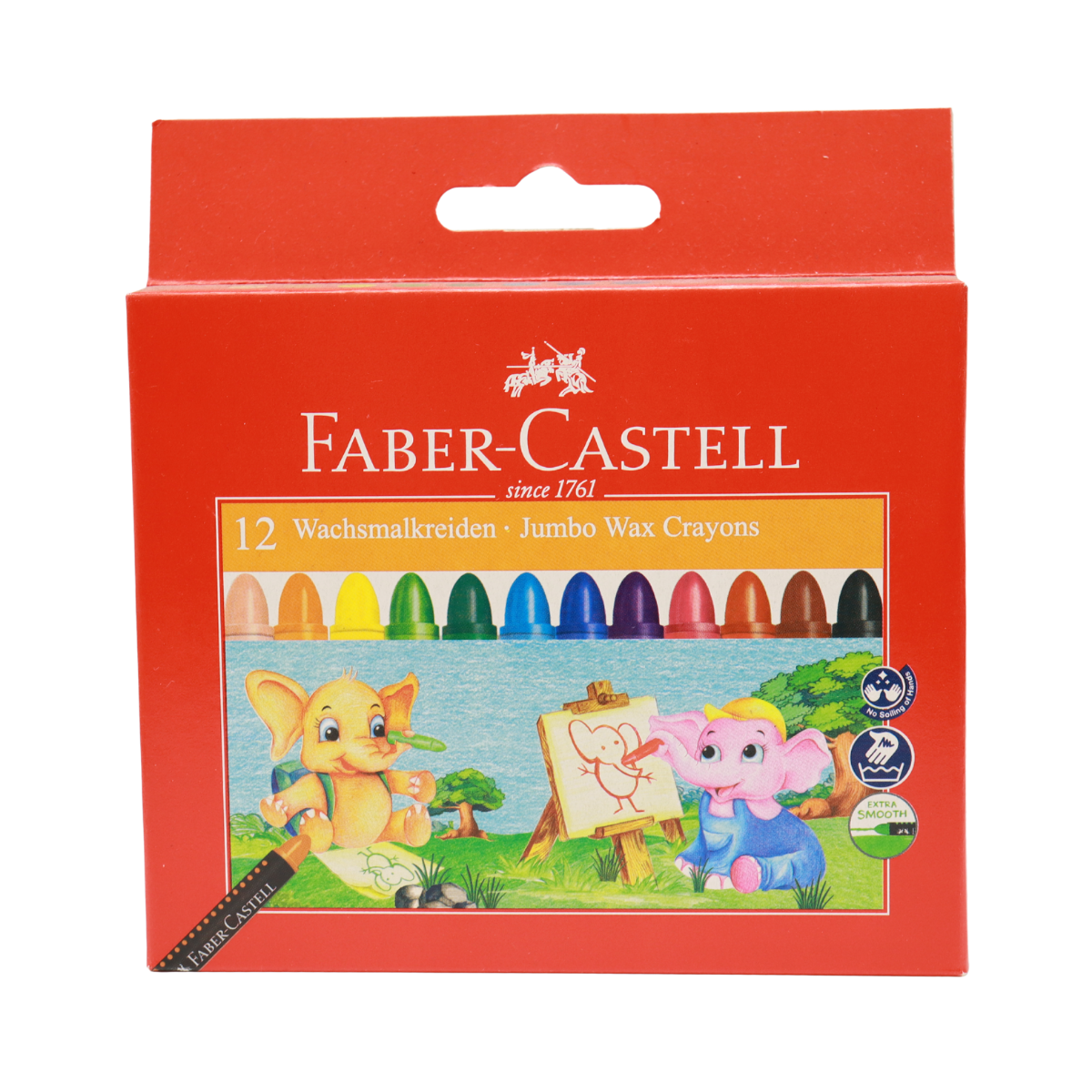 12 CRAYON DE COULEURS C JUMBO WAX CRAYONS