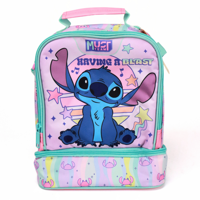 Cartable Trolley Disney Stitch Must Team + Sac Repas Isotherme Disney Stitch + GOURDE CADEAU