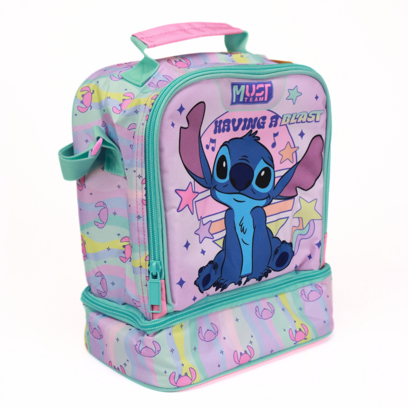 Cartable Trolley Disney Stitch Must Team + Sac Repas Isotherme Disney Stitch + GOURDE CADEAU