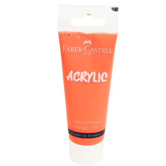 Faber castell Acrylic, Dark cadmium orange - 115
