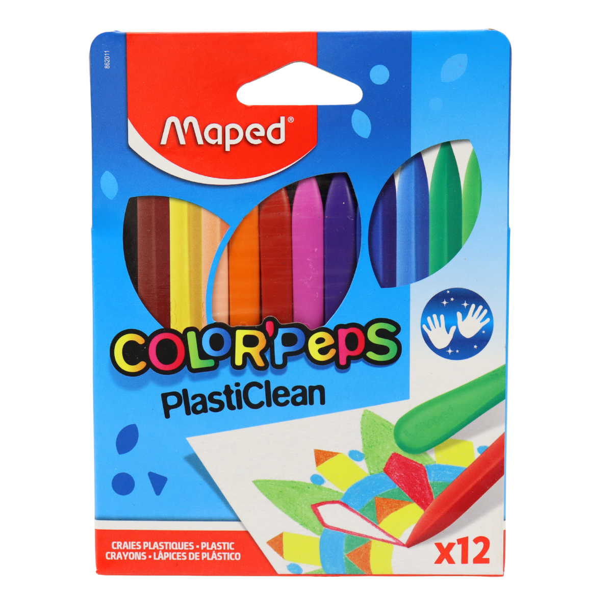 CRAYONS PLASTQUE COLOR'PEPS MAPED 12 PCS