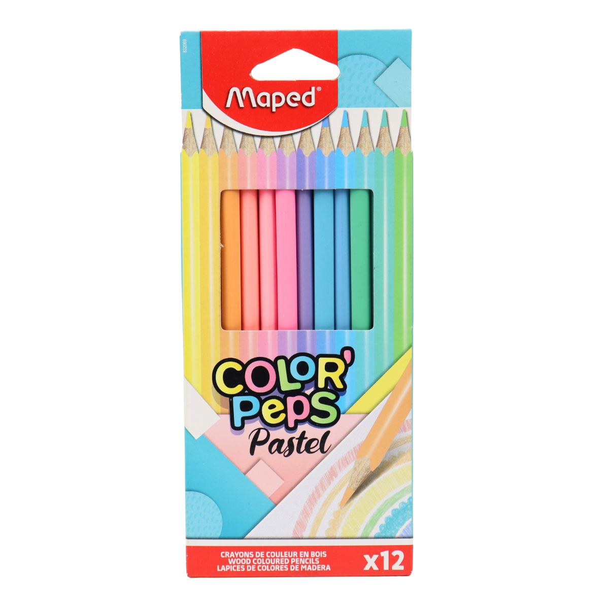 CRAYONS COLOR'PEPS PASTEL BTE DE 12 - MAPED