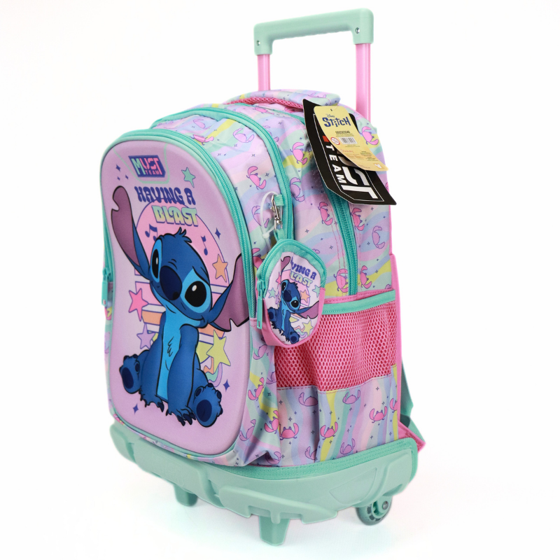 Cartable Trolley Disney Stitch Must Team + Sac Repas Isotherme Disney Stitch + GOURDE CADEAU