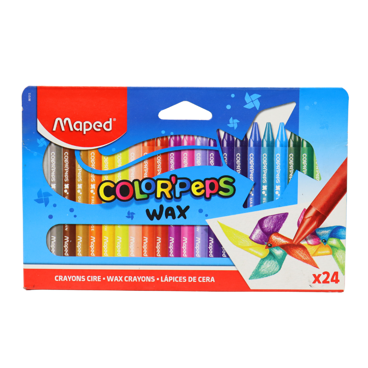 CRAYONS CIRE COLOR'PEPS WAX MAPED X 24