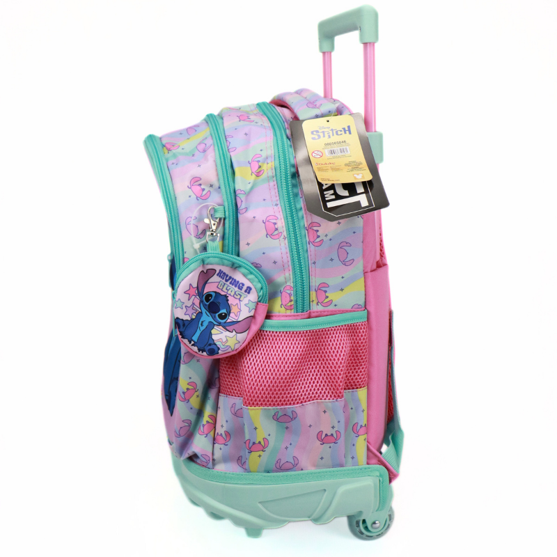 Cartable Trolley Disney Stitch Must Team + Sac Repas Isotherme Disney Stitch + GOURDE CADEAU