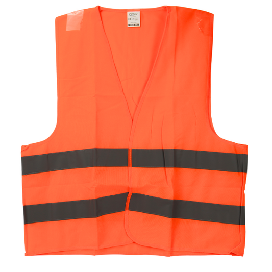Gilet de sécurité orange – 2 bandes réfléchissantes