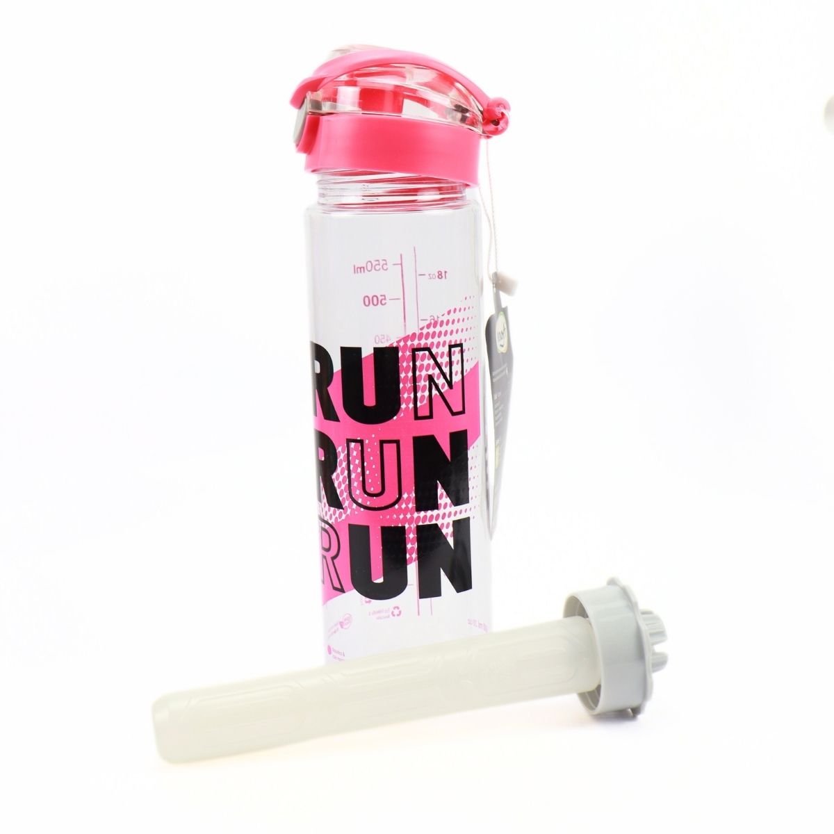 Gourde 630 ml avec tube à glaçons intégré Run
