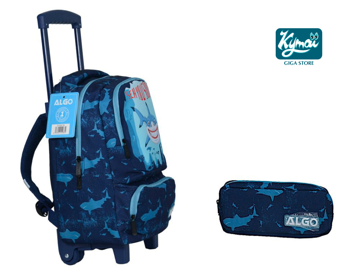 Cartable Trolley 2 Pièces 16" ALGO Garçon