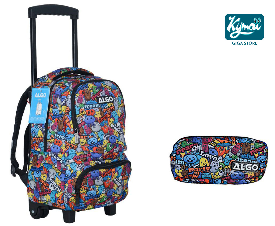 Cartable Trolley 2 Pièces 16" ALGO Garçon
