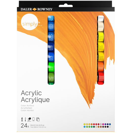 ACRYlQUE COLOR  SIMPLY 24X12ML SET