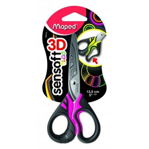 CISEAUX MAPED SENSOFT FLUO 3 CM EN BLISETR