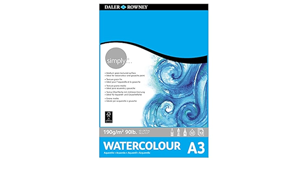 DALER ROWNEY SIMPLY 90LB WATERCOLOUR PAD A3* - 42*29.7