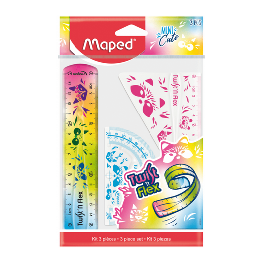 KIT DE TRACAGE 15 CM MINI CUTE  TWIST N FLEX 3 PCS MAPED