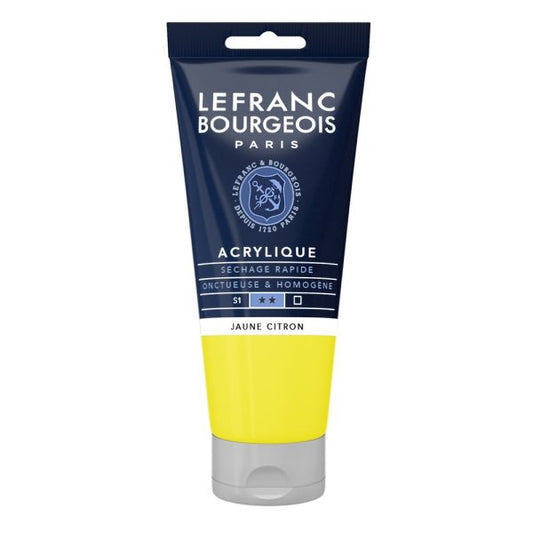 PEINTURE ACRYLIQUE FINE 80ML - JAUNE CITRON