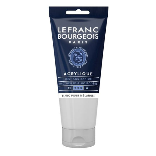 PEINTURE ACRYLIQUE FINE 80ML -  BLANC POUR MELANGE