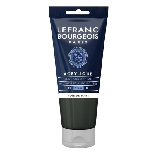 PEINTURE ACRYLIQUE FINE 80ML -  NOIR DE MARS