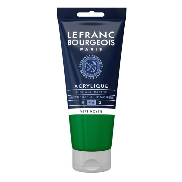 PEINTURE ACRYLIQUE FINE 80ML - VERT MOYEN