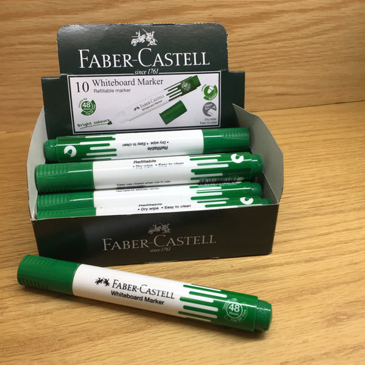 Marqueur pour Tableau Blanc – vert – Faber-Castell – Boîte de 10