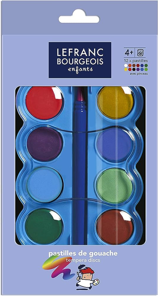 PASTILLES DE GOUACHES LFB + PINCEAU