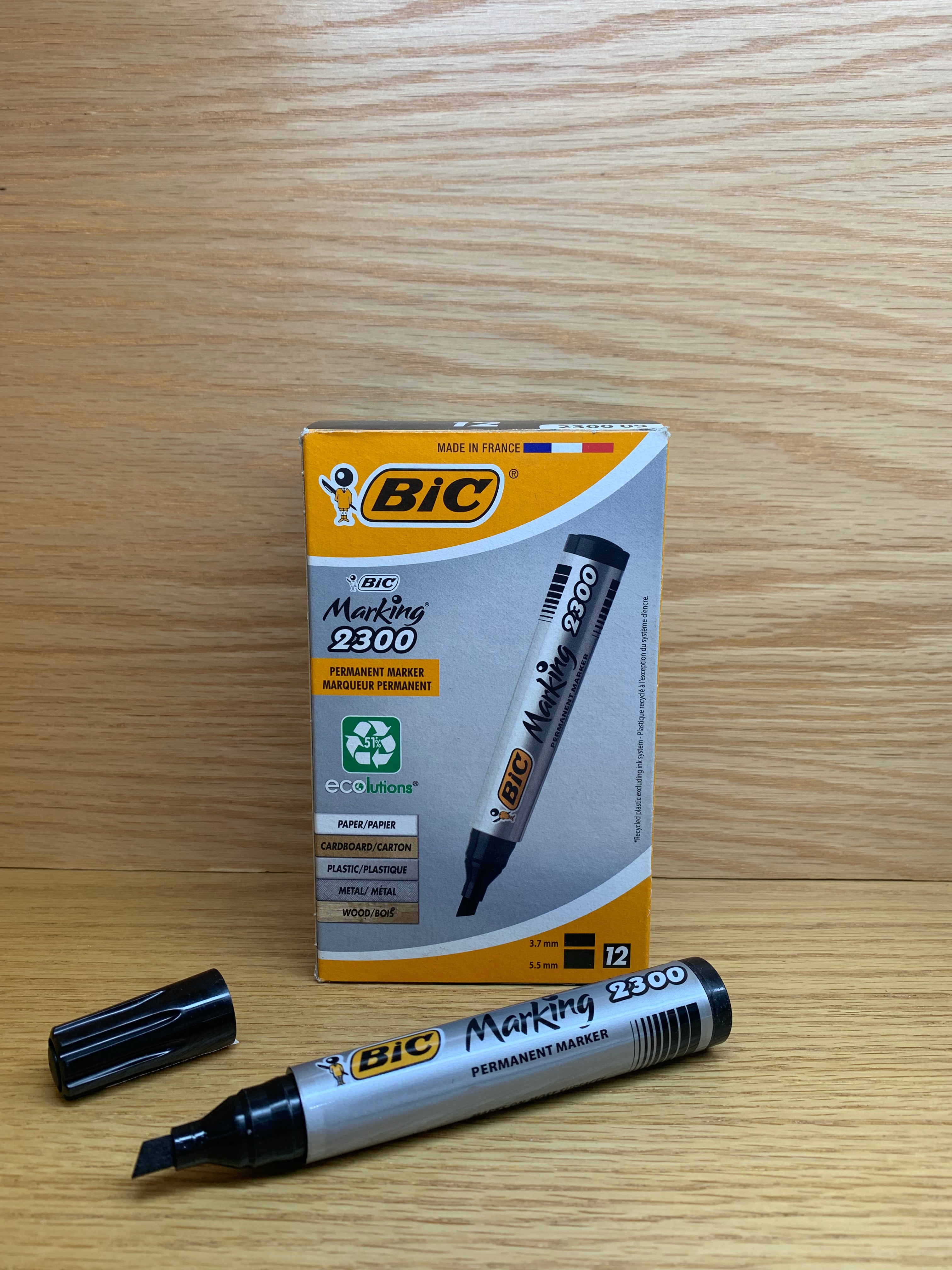 PERM MARKER BISEAU 2300 NOIR BTE DE 12