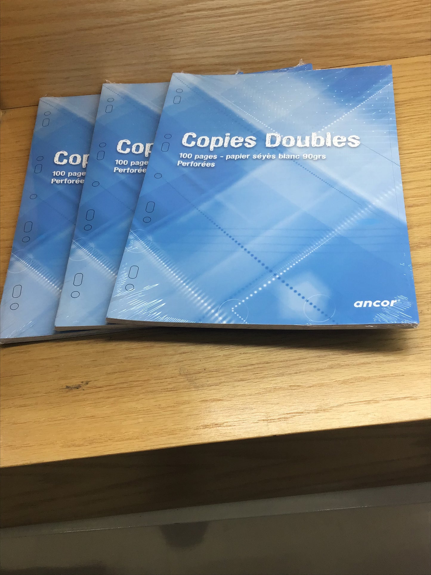 Recharge de Feuilles Doubles Blanches – 96 Pages – 90 g/m² – Format 17X22 – ANCOR