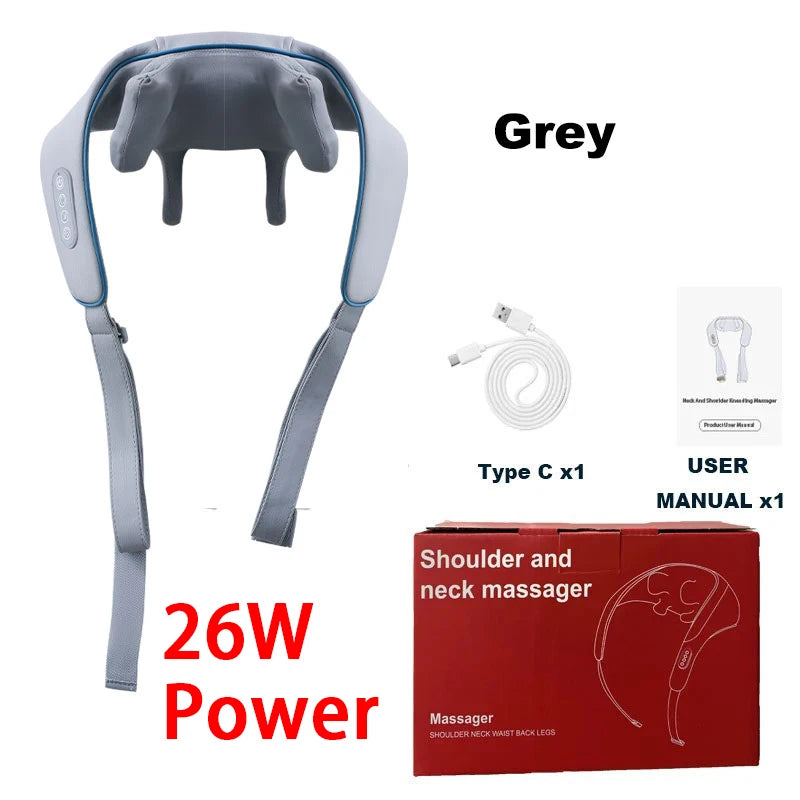 Electric Heat Neck Massage Shawl Shiatsu Kneading Cervical Spine Massager Car Home Back Shoulder Neck Trapezius Muscle Massager