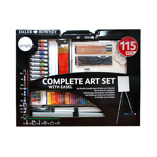 SET D'ART COMPLET AVEC CHEVALET 115 PCS