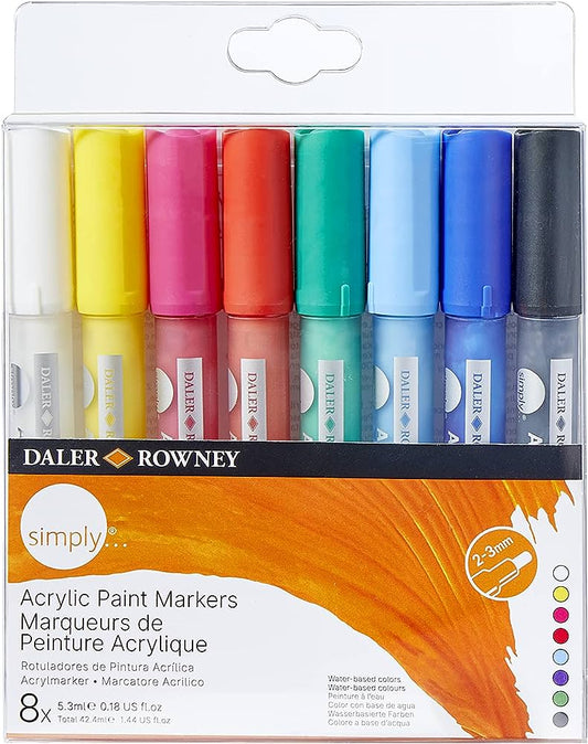 SIMPLY ACRYLIC MARKERS X8