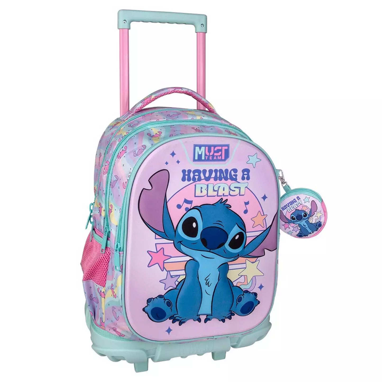 Cartable Trolley Disney Stitch Must Team + Sac Repas Isotherme Disney Stitch + GOURDE CADEAU
