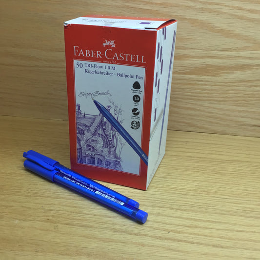 STYLO TRI FLOW 1MM-BLEU BTE DE 50