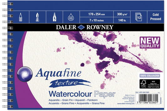 AQUAFINE WATERCOLOUR PAPER 300GRS - 178*254 MM