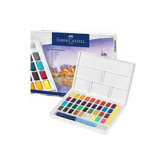 Faber Castel Peinture Aquarelle Palette 36 Couleurs, avec Pinceau (watercolours aquarelles