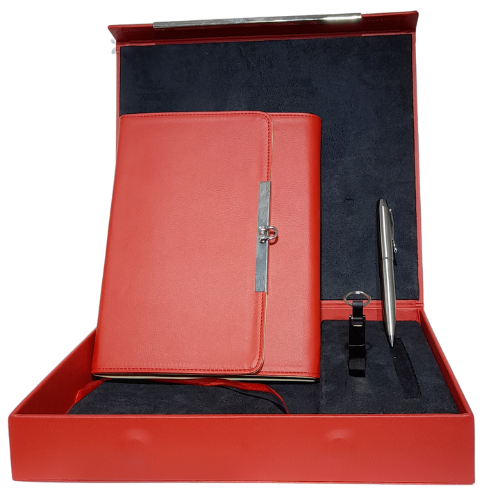Coffret Cadeau pack 3 en 1,Bloc note + Stylo et clé USB métallique