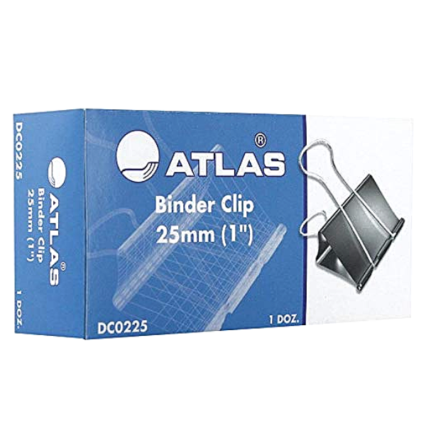 Attaches pour reliure double Atlas, noir [AS-DC0225]- 25mm