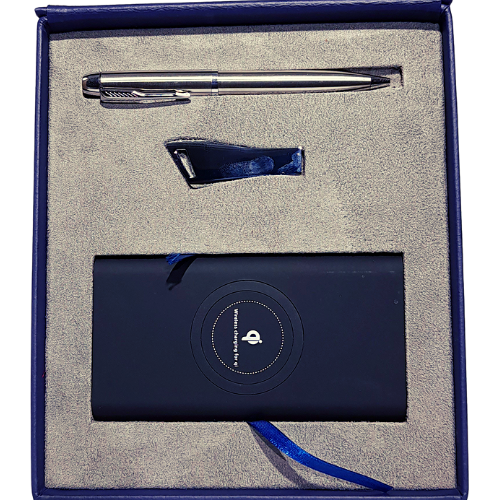 Coffret Cadeau pack 3 en 1,Power Bank + Stylo et clé USB métallique