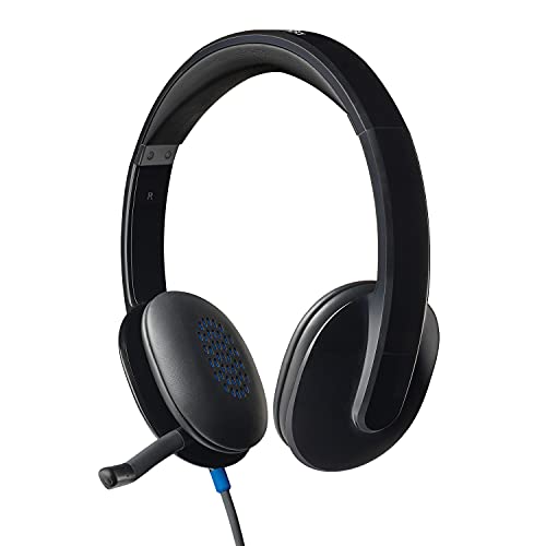 Logitech H540 Casque Filaire, Ecouteurs Stéréo Anti-Parasites, USB, Commandes sur l'Oreillette, Témoin Lumineux d'Activation de la Sourdine, PC/Mac/Portable/Chromebook - Noir
