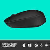 Logitech M171 Souris sans Fil, 2,4 GHz avec Nano-Récepteur USB, Suivi Optique, Batterie Longue Durée 12 Mois, Ambidextre, Compatible avec PC/Mac/Ordinateur - Noire