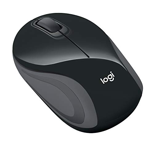 Logitech Wireless Mini Mouse M187 Ultra Portable, 2.4 GHz with USB Receiver, 1000 DPI Optical Tracking, 3-Buttons, PC / Mac / Laptop - Black