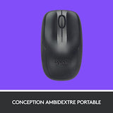 Logitech MK220 Combo Clavier Souris sans Fil pour Windows, 2,4 GHz avec Récepteur USB Unifying, Souris sans Fil, Batterie Longue Durée 24 Mois, PC/Portable, Clavier AZERTY Français - Noir