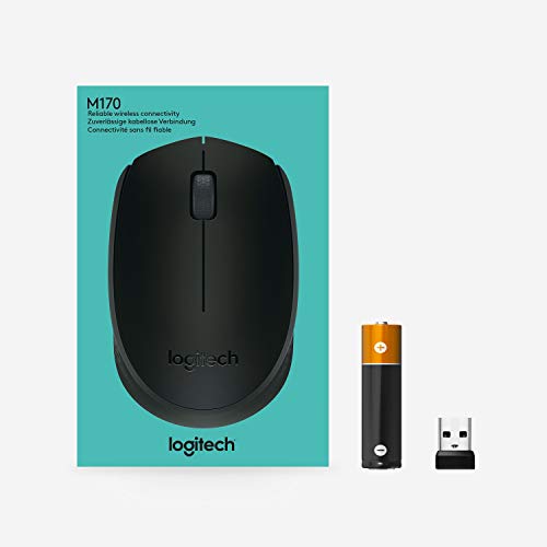 Logitech M171 Souris sans Fil, 2,4 GHz avec Nano-Récepteur USB, Suivi Optique, Batterie Longue Durée 12 Mois, Ambidextre, Compatible avec PC/Mac/Ordinateur - Noire