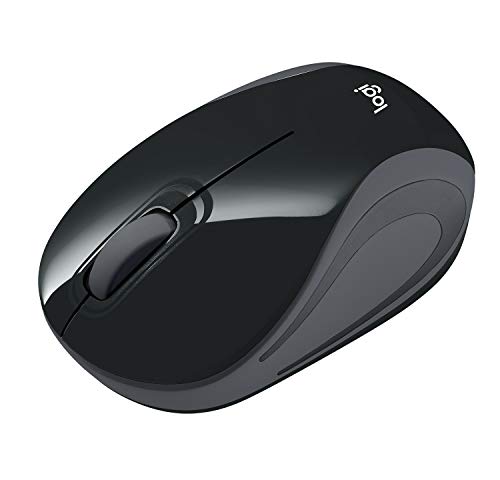 Logitech Wireless Mini Mouse M187 Ultra Portable, 2.4 GHz with USB Receiver, 1000 DPI Optical Tracking, 3-Buttons, PC / Mac / Laptop - Black