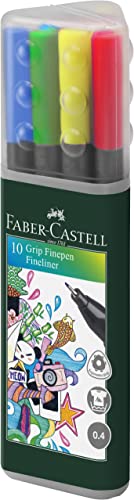 Faber-Castell 151611 Feutre GRIP Finepen tube plastique de 10