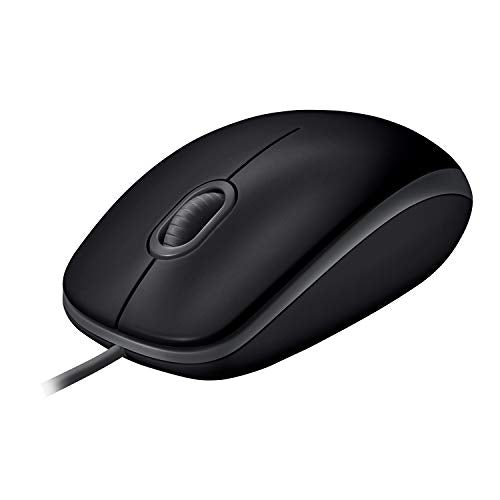 Logitech B110 Souris Filaire USB, Boutons Silencieux, Taille Standard au Design Confortable, Ambidextre, Compatible avec PC/Mac/Portable - Gris