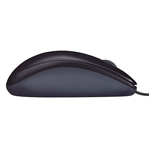 Logitech M90 Souris Filaire USB, Suivi Optique 1000 PPP, Ambidextre, Compatible avec PC/Mac/Portable - Gris