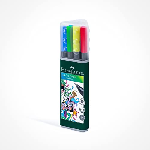 Faber-Castell 151611 Feutre GRIP Finepen tube plastique de 10