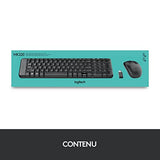 Logitech MK220 Combo Clavier Souris sans Fil pour Windows, 2,4 GHz avec Récepteur USB Unifying, Souris sans Fil, Batterie Longue Durée 24 Mois, PC/Portable, Clavier AZERTY Français - Noir