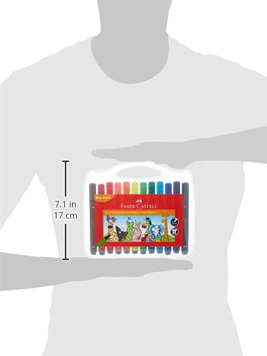 Faber-Castell  12 Jumbo marqueurs de couleur à pointe de fibre