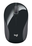 Logitech Wireless Mini Mouse M187 Ultra Portable, 2.4 GHz with USB Receiver, 1000 DPI Optical Tracking, 3-Buttons, PC / Mac / Laptop - Black