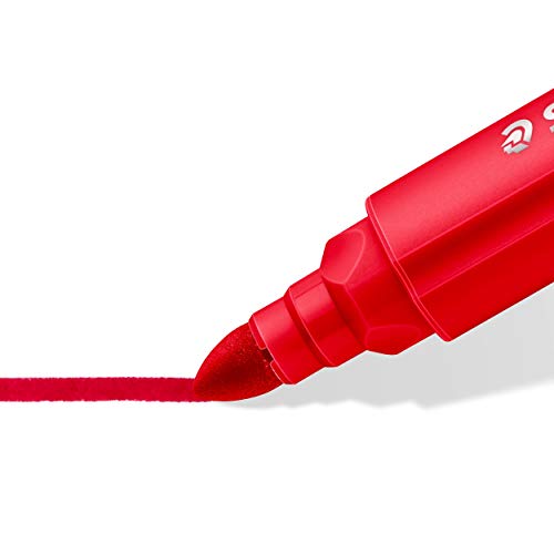 Staedtler 328 - Pochette Plastique 12 Feutres Coloriage Triangulaires Pointe Large 3 Mm Assortis