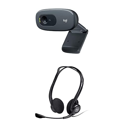 Logitech 960 Casque Filaire, Ecouteurs Stéréo avec Micro Anti-Parasite, USB, Poids Léger, Commandes Intégrées sur le Cordon, PC/Mac/Portable - Noir